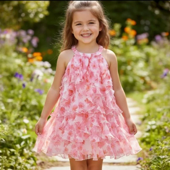 KATE MACK DAISY FLORAL RUFFLE CASCADE - Picture 1 of 12